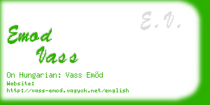 emod vass business card