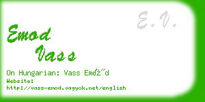 emod vass business card